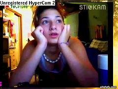 Bored Teen In Ligerie Strips To Webcam